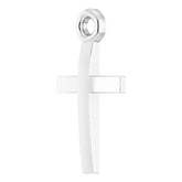 14K White Cross 18" Necklace